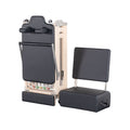 Natural oak wood pilates machine with padded carriage