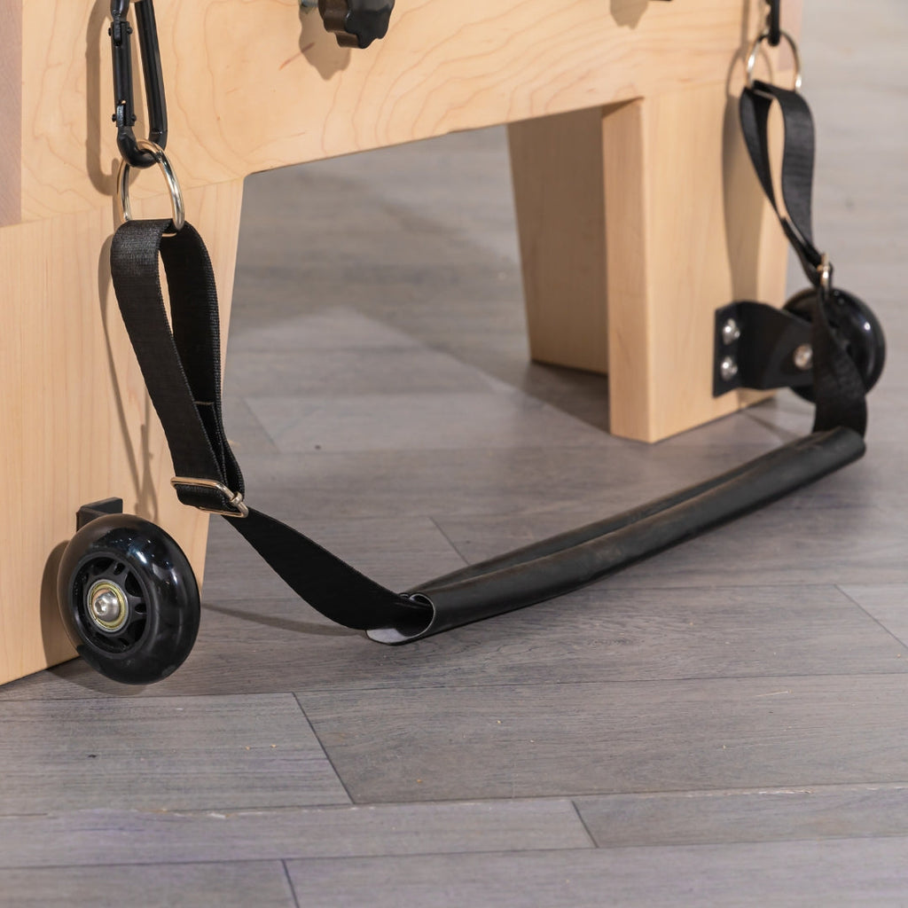 Oak wood home gym reformer with complete setup