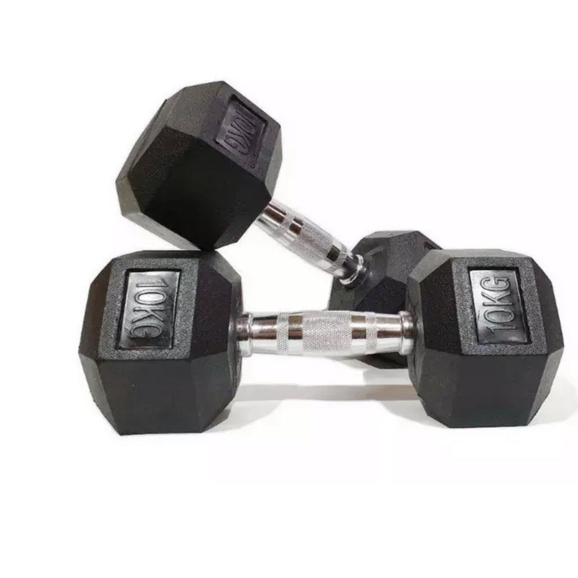 Rubber Hex Dumbbell (2.5kg-50kg/ 2.5kg increments) - Oli Joy Sports 
