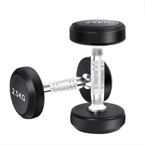 2.5KG-40KG Commercial Grade Round Rubber Dumbbells