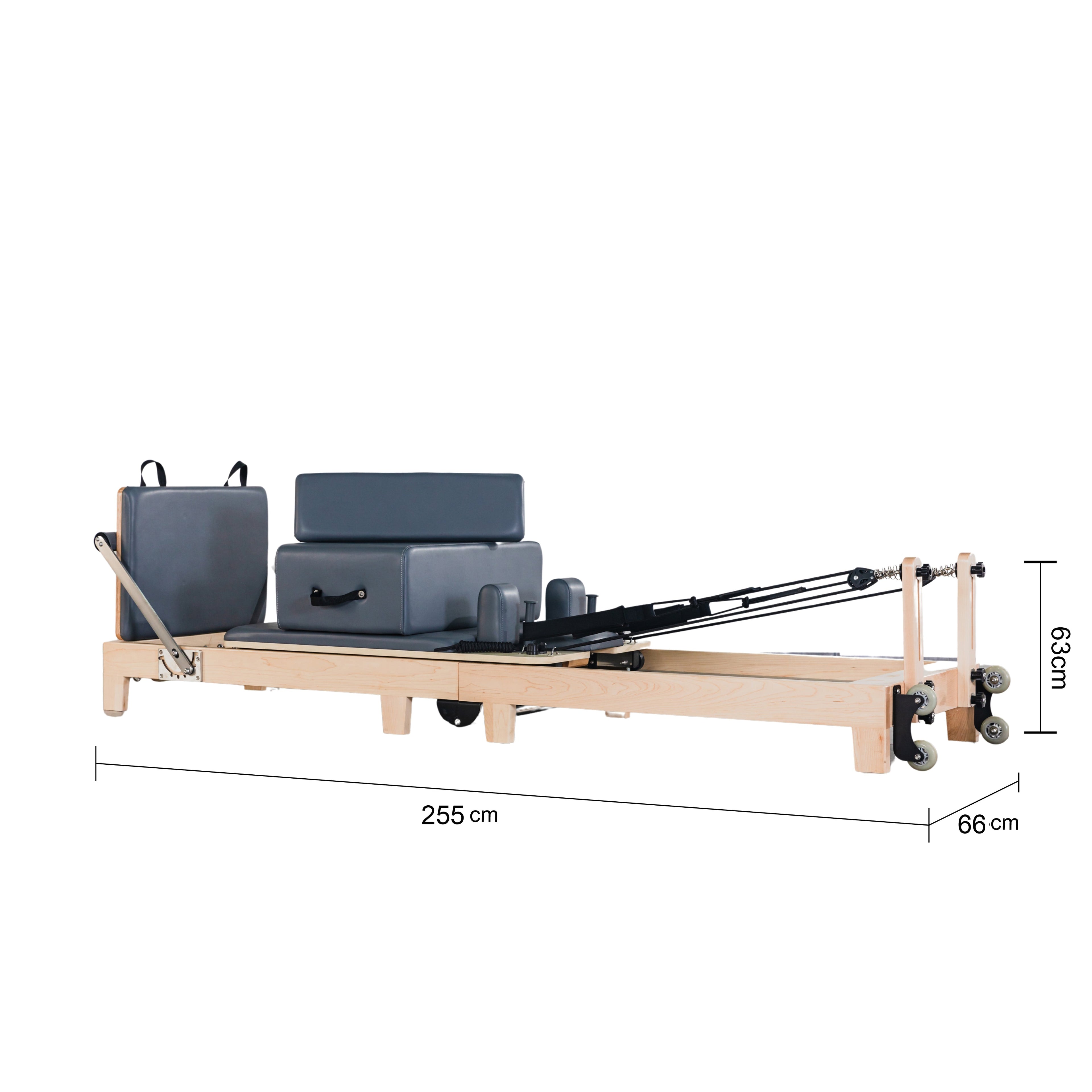 Oak wood home gym reformer with complete accessories