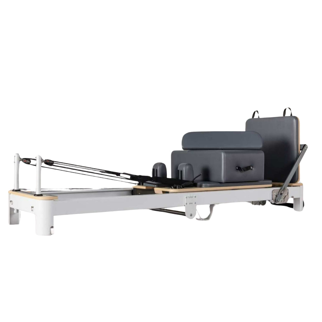 Oli Joy Foldable Aluminium-Frame Pilates Reformer – Adjustable Spring Resistance for Home & Studio