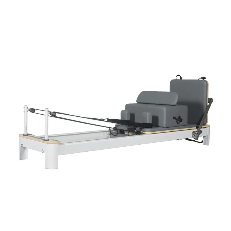 Commercial White Aluminium Pilates Reformer