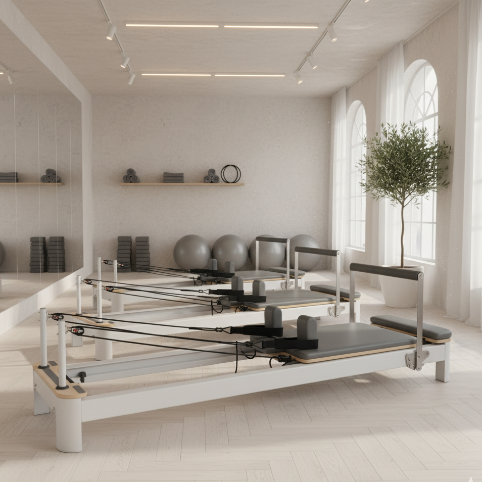 Oli Joy Premium Aluminium-Frame Pilates Reformer – Spring Resistance Machine for Home & Studio
