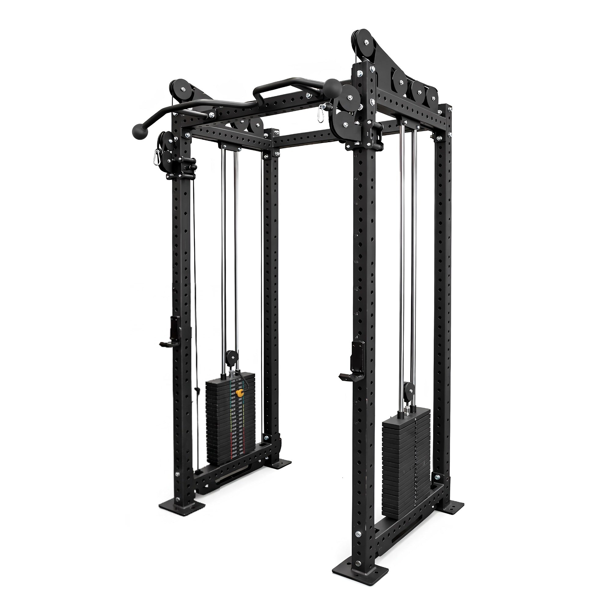 Cable Crossover Trainer Modular Power Rack System with Pin-Loaded Multi-Function Pull-Up Bar