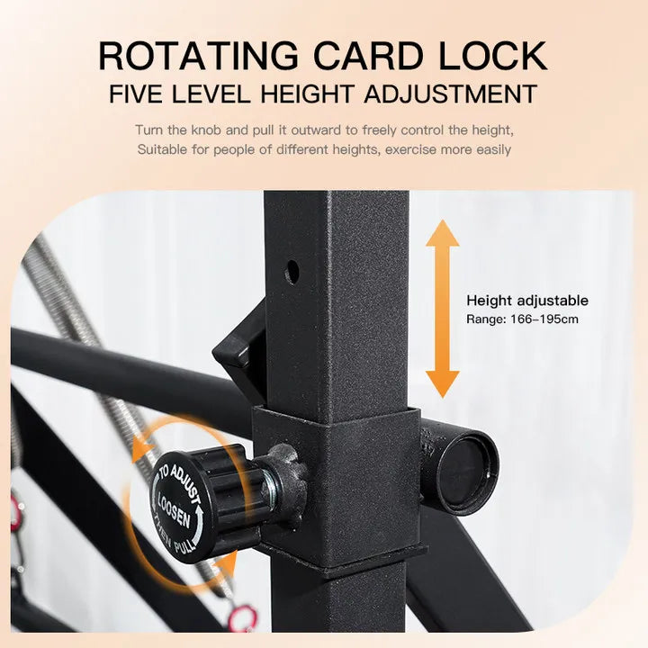 Foldable Semi-Elevated Pilates Reformer with Tower
